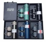 Vacuum Insulated Thermal Flask Set With Cup Set 3 In 1