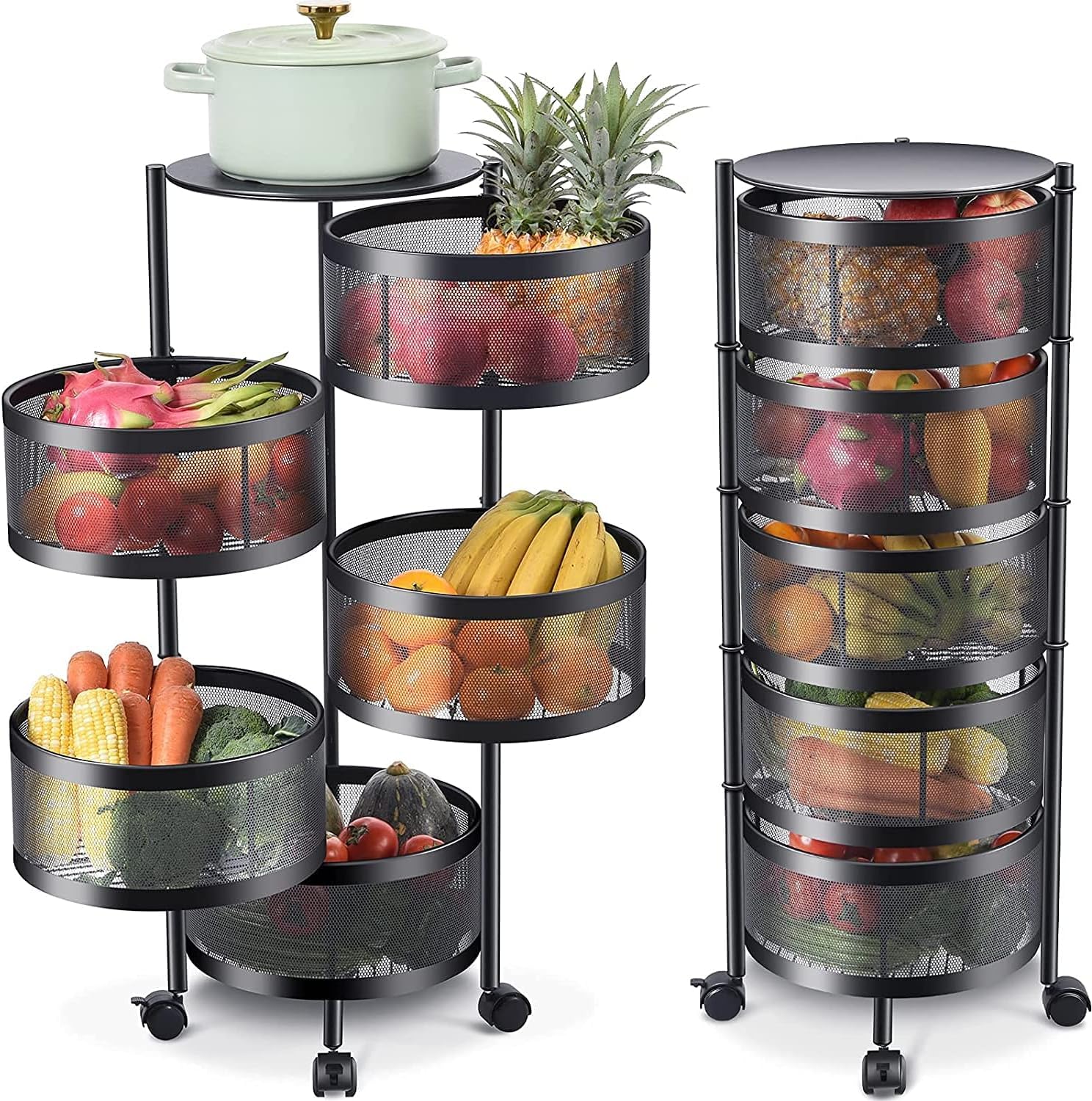 814BuG4BmdL 5 Layers Kitchen Rotating Rack - Image 1