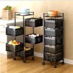 5 Layers Kitchen Rotating Square Storage Rack
